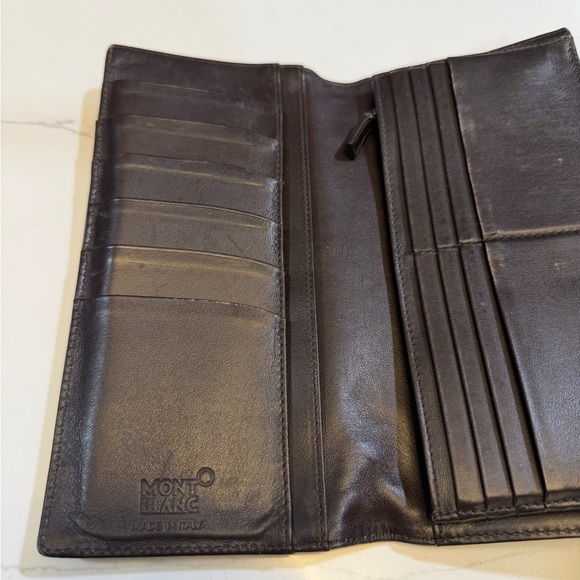 Brown Montblanc Leather bifold Wallet - Picture 4 of 6